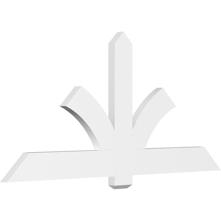 Ekena Millwork Redmond Architectural Grade PVC Gable Bracket, 72"W x 33"H x 2"D x 6"F, 11/12 Pitch GBP072X33X0206RED00